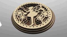 Laser Cut Multilayer Fairy Ornament Free Vector File