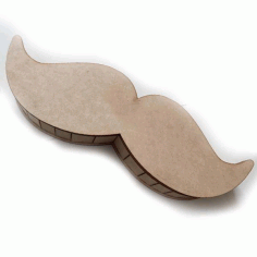 Laser Cut Mustache Box Wooden Gift Box Chocolate Gift Box For Birthday Free DXF File