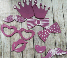 Laser Cut Mustaches Party Decorations Free Vector File
