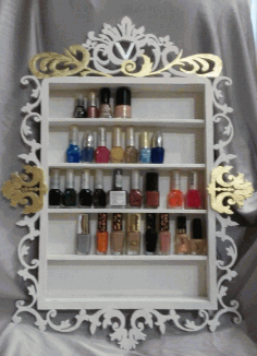 Laser Cut Nail Polish Rack Nail Polish Shelf 3d Puzzle Free Vector File