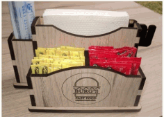 Laser Cut Napkin And Sachets Free DXF File