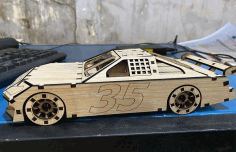 Laser Cut Nascar Toy Racing Car Free Vector File