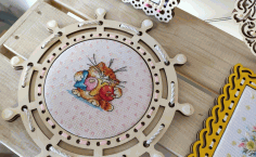 Laser Cut Nautical Ship Wheel Frame Wall Decor Free Vector File