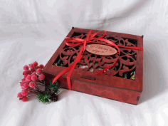 Laser Cut New Year Gift Box 6 Patterns Free Vector File, Free Vectors File