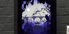 Laser Cut Nighlamp Harry Potter Lamp Decor Free DXF File