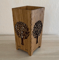 Laser Cut Night Lamp For Bedroom Wooden Lamp Free DXF File