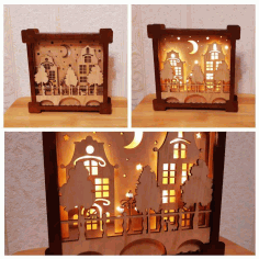 Laser Cut Night Lamp Free Vector File