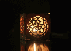 Laser Cut Night Light Box Lamp Template Free DXF File