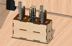 Laser Cut Office Desk Pen Holder Free Vector File