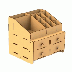 Laser Cut Organizer Box Free Vector File