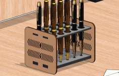 Laser Cut Organizer For Pen Pencil Free Vector File