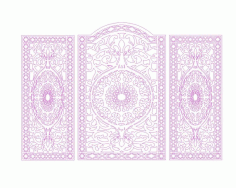Laser Cut Ornament Pattern Panel Free DXF File