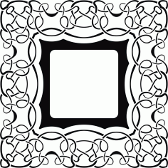 Laser Cut Ornament Stencil Design Free DXF File