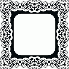 Laser Cut Ornament Stencil Pattern Free DXF File