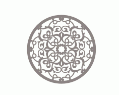 Laser Cut Ornamental Stylized Vector Mandala Pattern Free DXF File