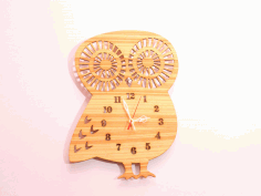 Laser Cut Owl Clock Free Vector File