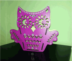 Laser Cut Owl Organizer Layout Free Vector File