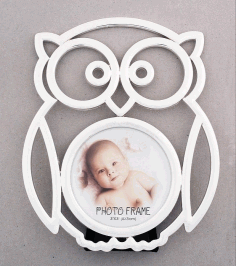 Laser Cut Owl Wooden Kids Photo Frame Free Vector File