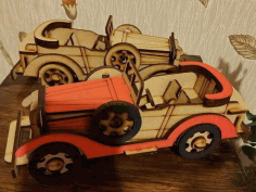 Laser Cut Packard Twelve Car Wood 3d Model Puzzle Kit Free Vector File