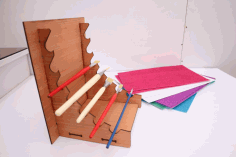 Laser Cut Paint Brush Holder Organizer 3mm Free DXF File