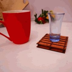 Laser Cut Pallet Coaster 3mm Free Vector File