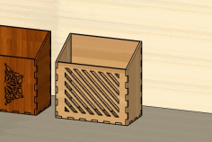 Laser Cut Paper Stand Pen Pencil Holder Wood Box 3mm Free Vector File, Free Vectors File