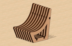Laser Cut Parametric Miniature Chair Free Vector File