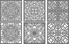 Laser Cut Partition Indoor Panel Jali Room Dividers Set Free DXF File