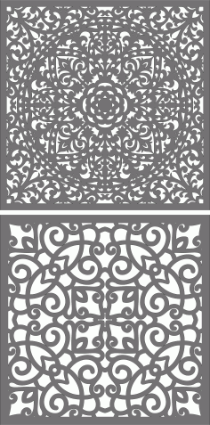 Laser Cut Partition Indoor Panels Jali Room Dividers Set Free DXF File