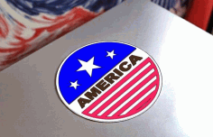Laser Cut Patriotic 4th Of July Sign Glowforge Free DXF File