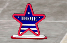 Laser Cut Patriotic Star Usa Free DXF File