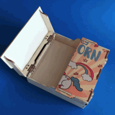Laser Cut Pattern Covered Box Free DXF File