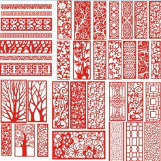 Laser Cut Pattern Screen 113 Free Vector File