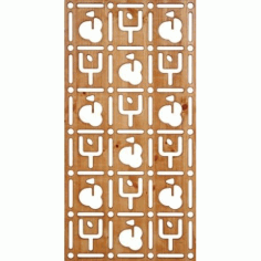 Laser Cut Pattern Unframed Grill 300 v92 Free DXF File