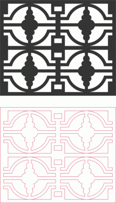 Laser Cut Pattern Wrought Iron Free DXF File
