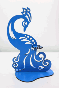 Laser Cut Peacock Napkin Holder Free DXF File
