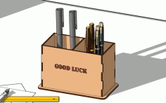 Laser Cut Pen Holder Design Gift Free Vector File, Free Vectors File