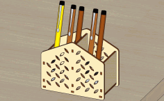 Laser Cut Pen Holder For Desk Pen Pot Pencil Holders Makeup Brushes Storage Organizer Free Vector File
