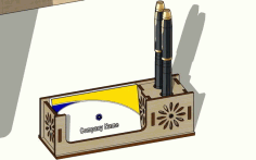 Laser Cut Pen Holder Organizer Pencil Stand Free Vector File