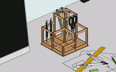 Laser Cut Pen Holder Pencil Stand Free DXF File