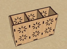 Laser Cut Pen Pencil Stand Marker Holder Free DXF File