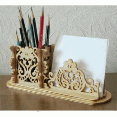 Laser Cut Pencil Holder Pad Organizer Free Vector File