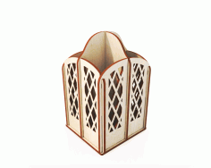 Laser Cut Pencil Holder Storage Organizer 4mm Free Vector File