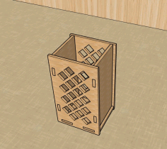 Laser Cut Pencil Organizer Template Free DXF File