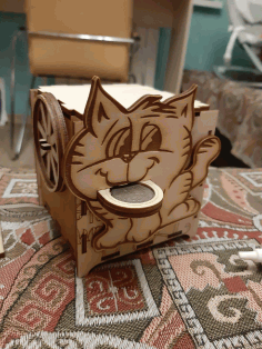 Laser Cut Personal Coin Saving Bank Box Free DXF File