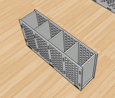 Laser Cut Personalized Wooden Pen Pencil Storage Box Portions Free DXF File