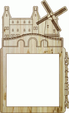 Laser Cut Photo Frame Amsterdam Free DXF File
