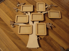 Laser Cut Photo Frame Tree Free Vector File