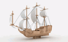Laser Cut Piirate Ship Free DXF File