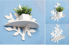 Laser Cut Planter Shelf Free Vector File